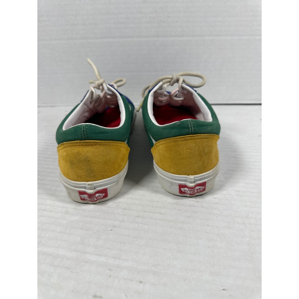 Vans Old Skool Yacht Club Blue Green Yellow Red Colorblock Skate Shoes Sneakers - Picture 7 of 12